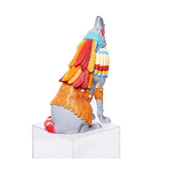 Westland Giftware Chief Cry Wolf Figurine WG-19313 Call of the Wolf Collection - Picture 3 of 8